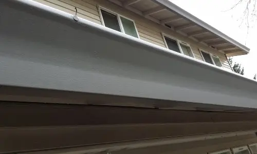 gutter brightening after cleaning.